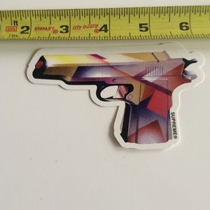 Supreme gun sticker